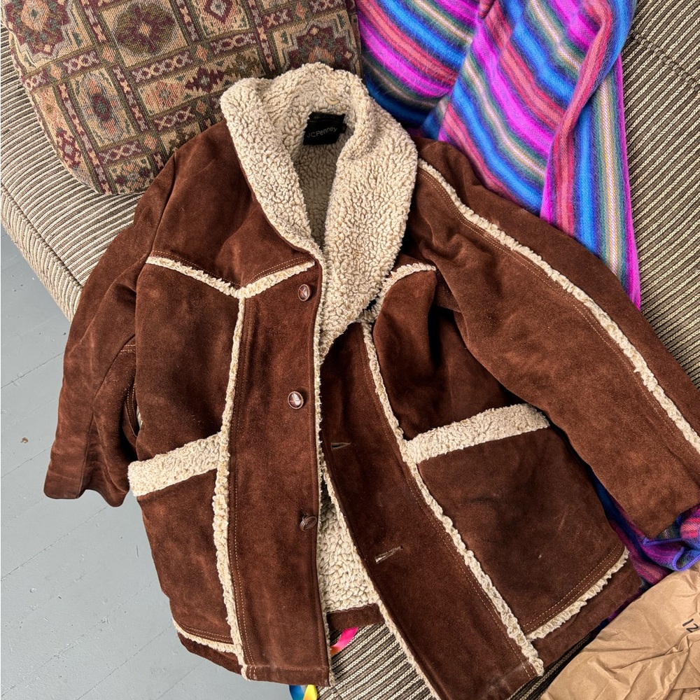 Vintage JCPenney Cream Shearling Coat